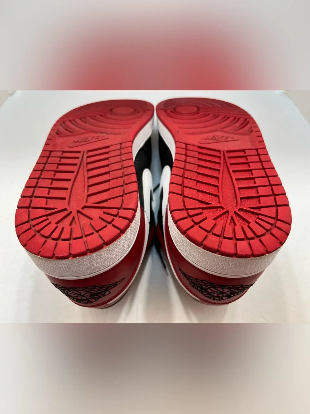 Nike Air Jordan 1 Low Alternate Bred Toe Black Gym Red 553558-066 Size 14